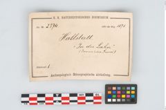 Etikett zu Keramiktopf (NHMW-PRAE-002374)